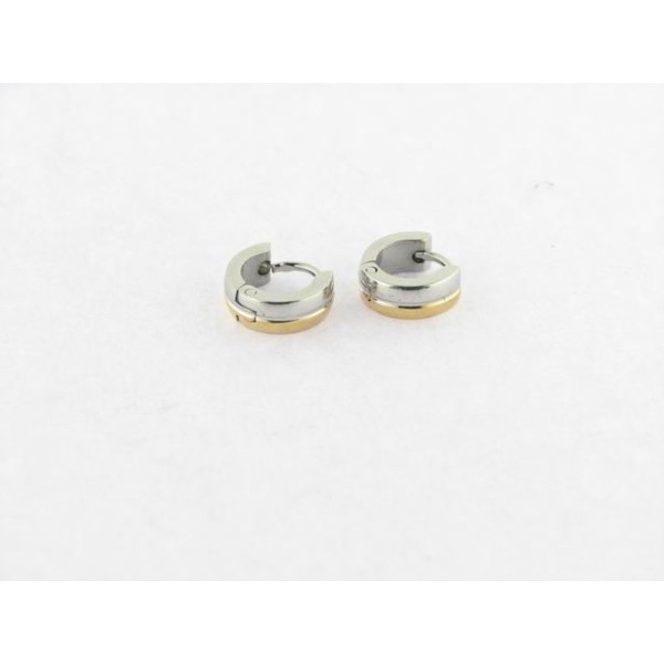 Pendientes Aro Acero Bicolor