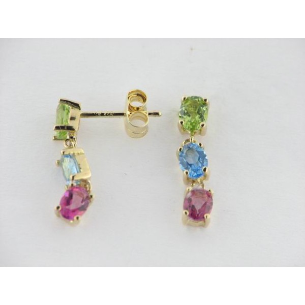 Pendientes Colgar Oro Piedras
