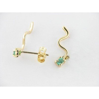 Pendientes Oro Trepador Piedra