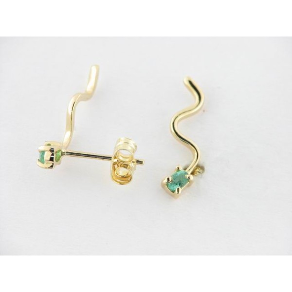 Pendientes Oro Trepador Piedra