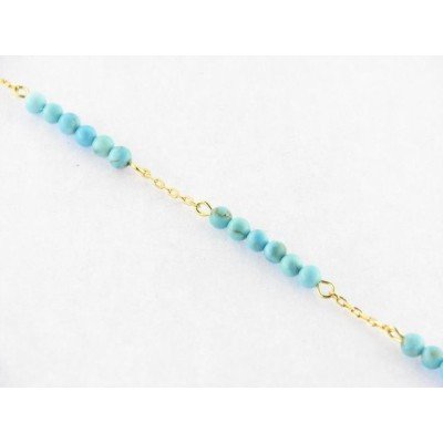 Pulsera plata chapada piedras