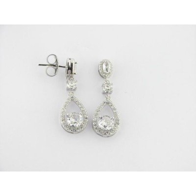 Pendientes plata circonitas
