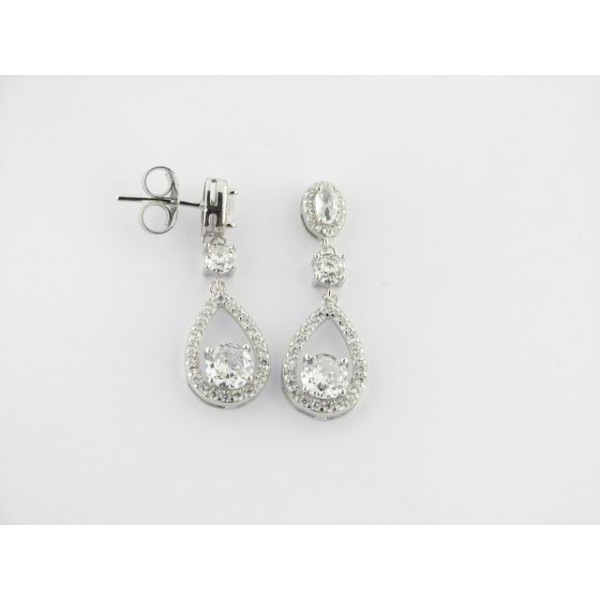 Pendientes plata circonitas