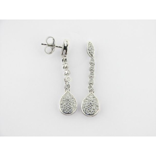 Pendientes plata circonitas