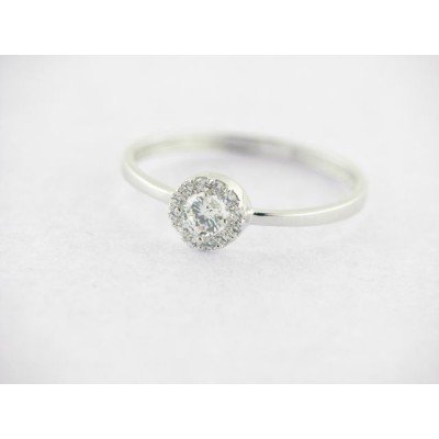 Sortija Oro Blanco Piedras