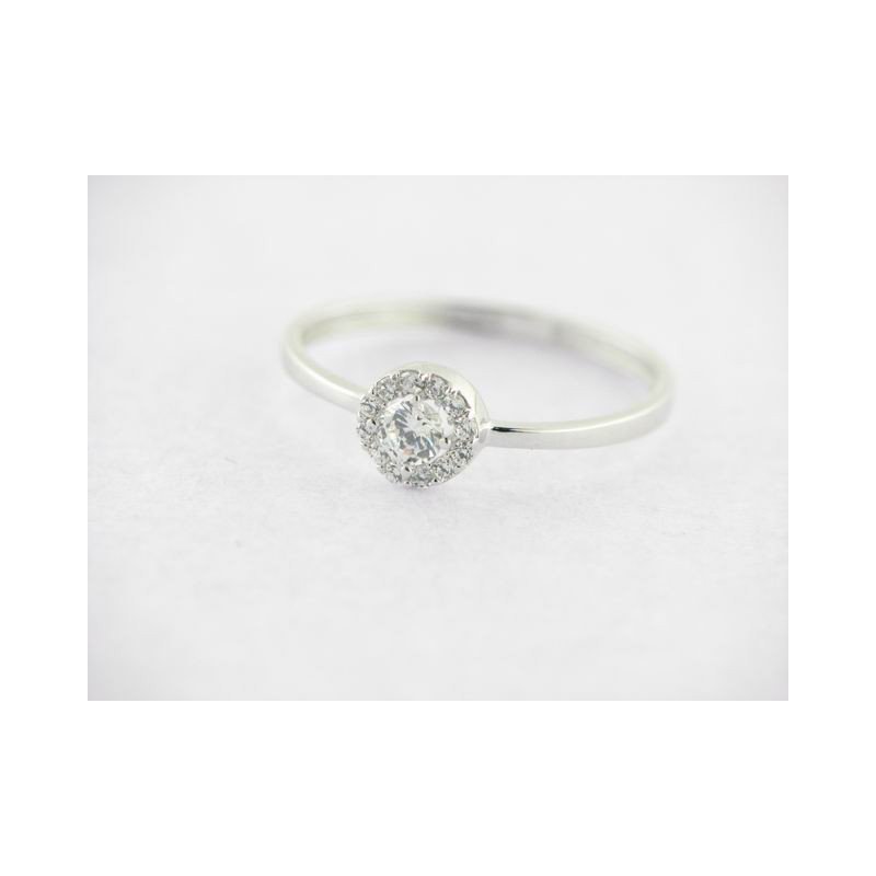 Sortija Oro Blanco Piedras