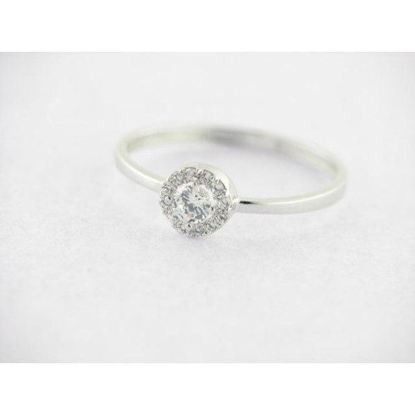 Sortija Oro Blanco Piedras