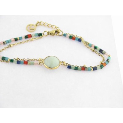 Viceroy Pulsera Acero Chapado Piedras