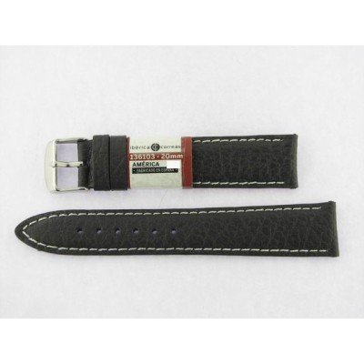 Correa 20 mm Bisonte Marron Blanco