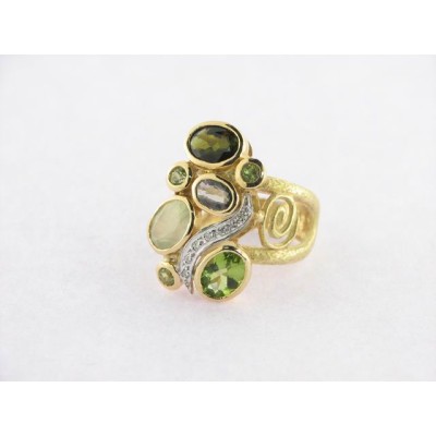 Sortija Oro Diamante Piedras