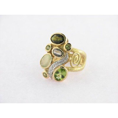 Sortija Oro Diamante Piedras