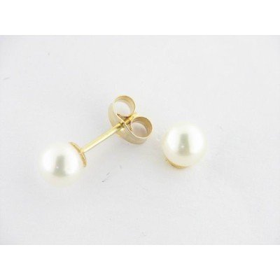 Pendientes Oro Perla