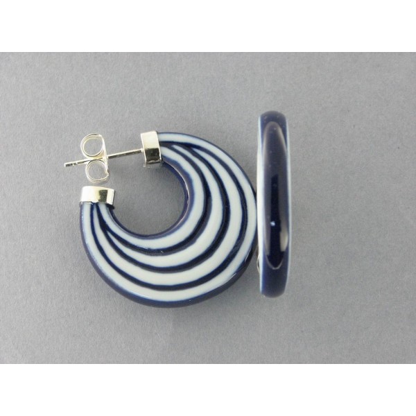 Pendientes plata Arracada azul