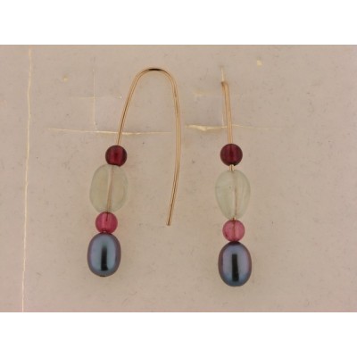 Pendientes Oro Piedras