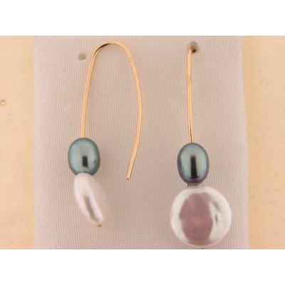 Pendientes Oro Perlas