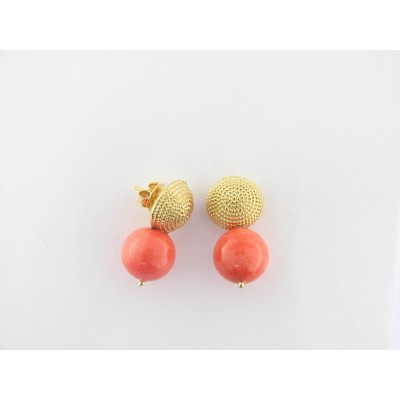 Duran Exquse pendientes plata chapada coral