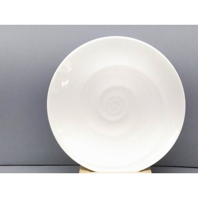 Plato llano Espiral blanco