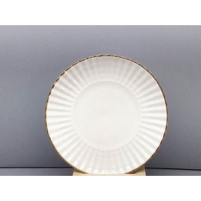 Plato postre Conchas filo oro
