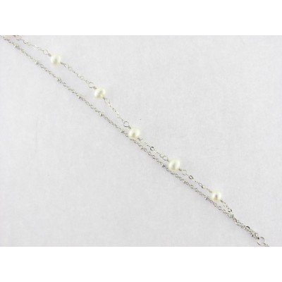 Lotus Pulsera Plata Perlas
