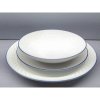 Plato llano grande Portomarínico blanco filo azul