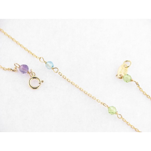 Tobillera Oro Piedras