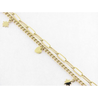 Lotus Pulsera Acero Chapado