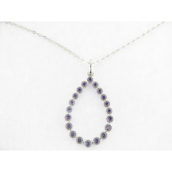 Lotus Colgante Plata Piedras