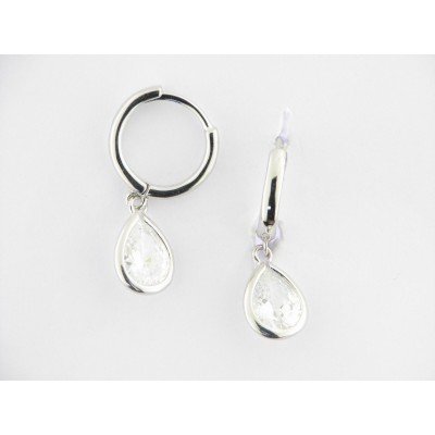 Lotus Pendientes Aro Plata Piedra