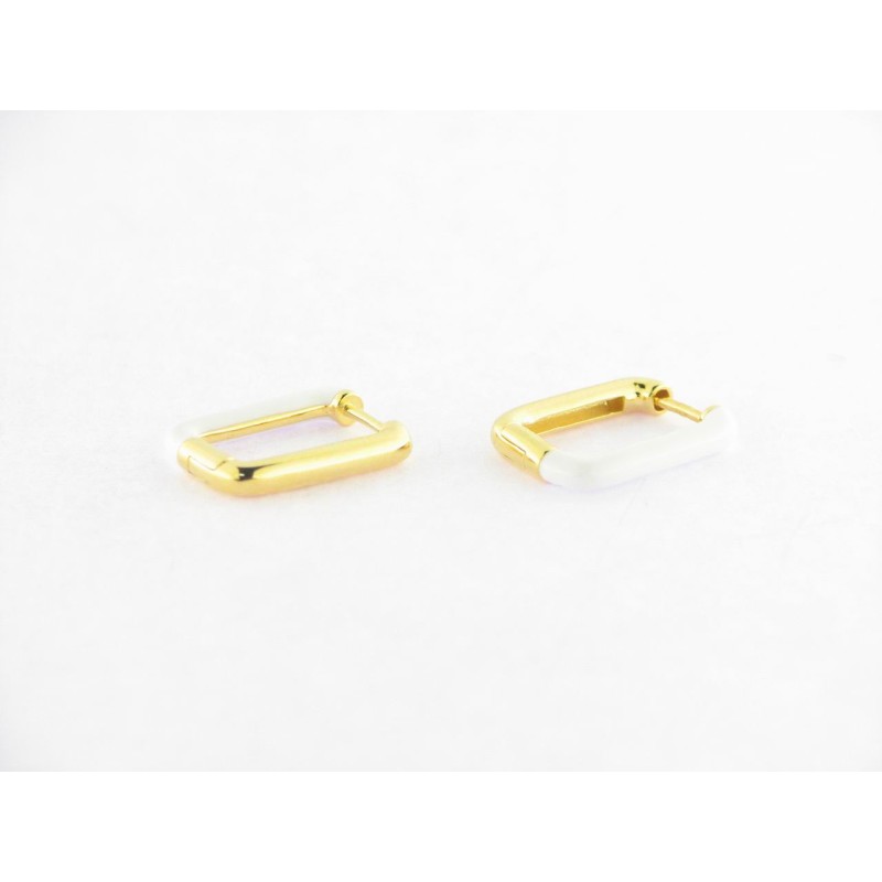 Lotus Pendientes Aro Plata Piedras