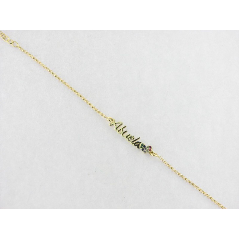 Pulsera Plata Chapada ABUELA