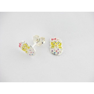 Pendientes Plata Pollito