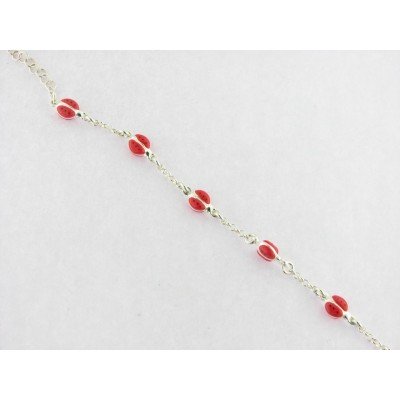 Pulsera Plata Mariquitas
