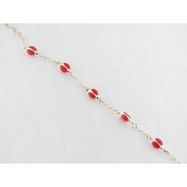 Pulsera Plata Mariquitas