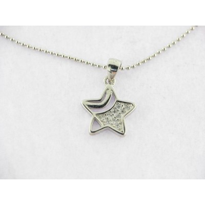 Colgante Plata Piedras con Cadena