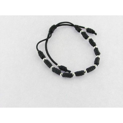 Pulsera Plata Hilo negro