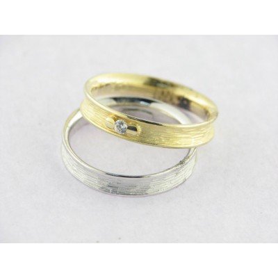 Sortija Plata Doble Bicolor