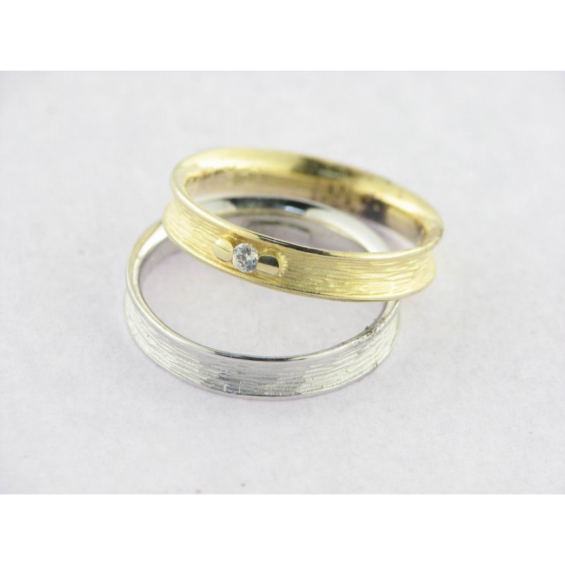Sortija Plata Doble Bicolor