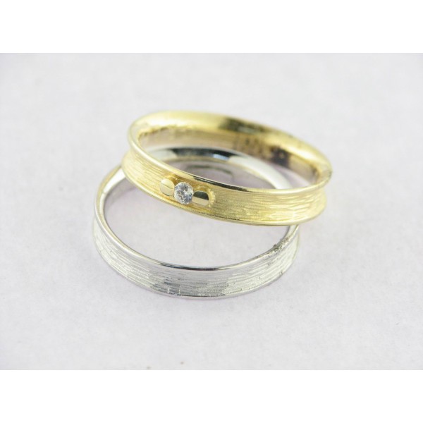 Sortija Plata Doble Bicolor
