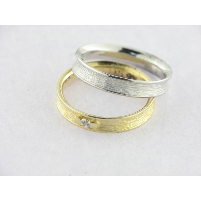 Sortija Plata Doble Bicolor