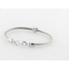 Pulsera Aro Acero Plata Diamantes