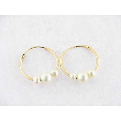 Pendientes Aro Perlas