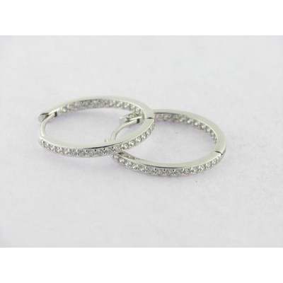 Pendientes Aro Plata Piedras