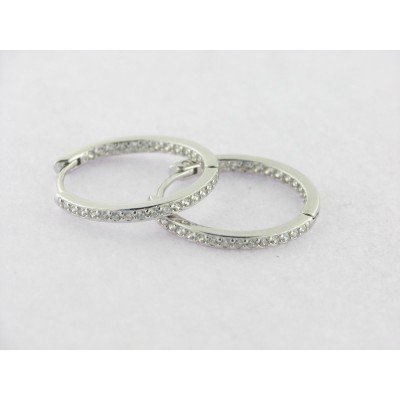 Pendientes Aro Plata Piedras