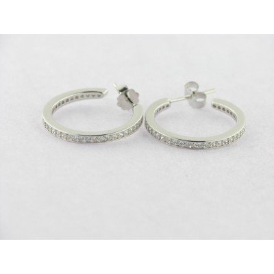 Pendientes Aro Plata Piedras