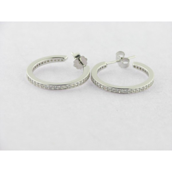 Pendientes Aro Plata Piedras