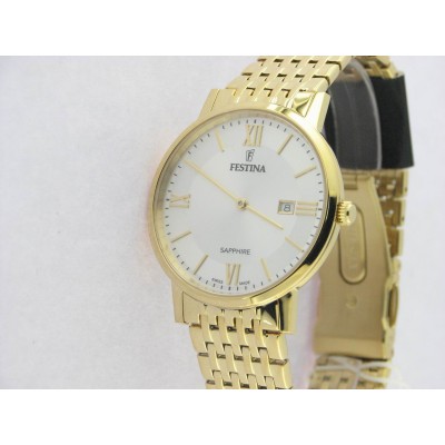 Festina Swiss Agujas Acero Chapado Armys Chapado