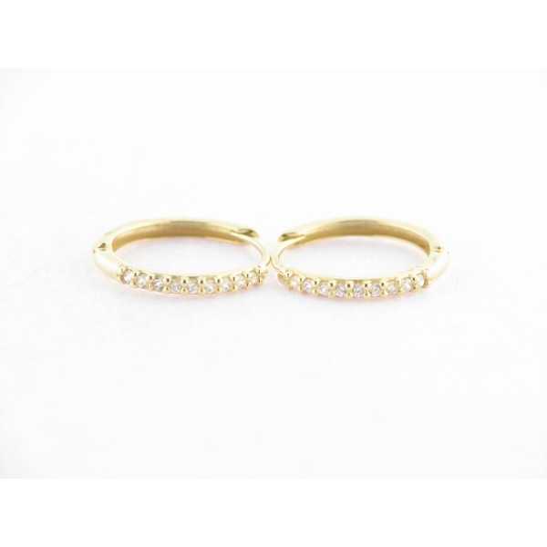 Pendientes Aro Oro Piedras