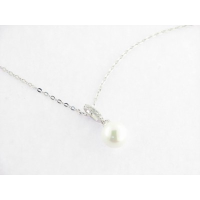 Lotus Colgante Plata Perla