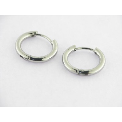 Pendientes Aro Acero 12 mm