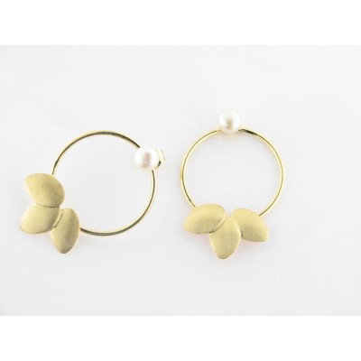 Duran Exquse Pendientes Plata Chapada Perla